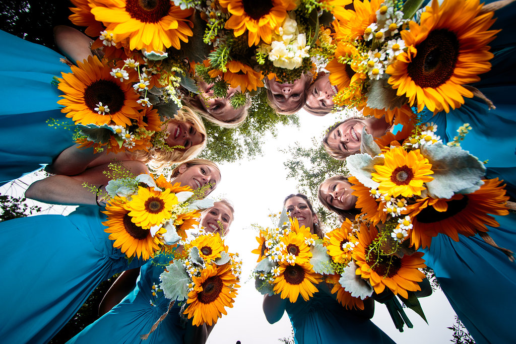 Bridesmaids in Blue