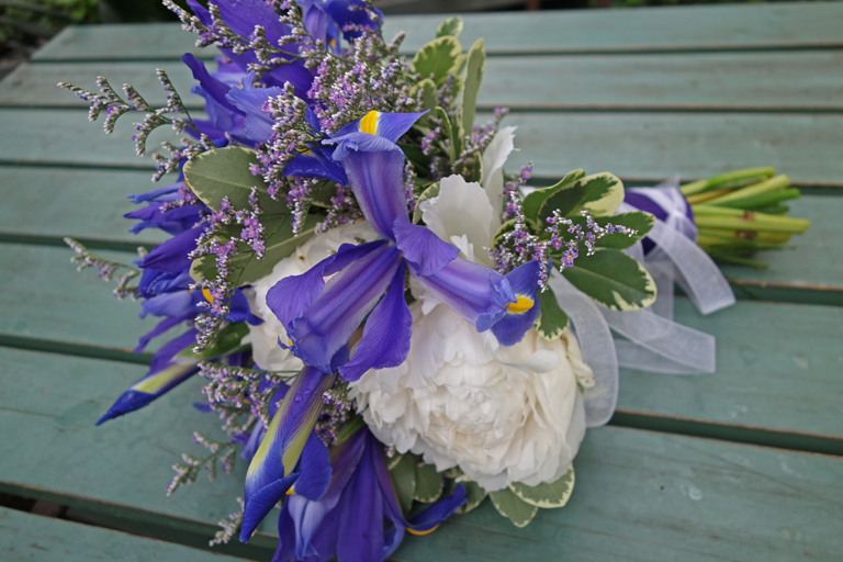 Iris and Peonies