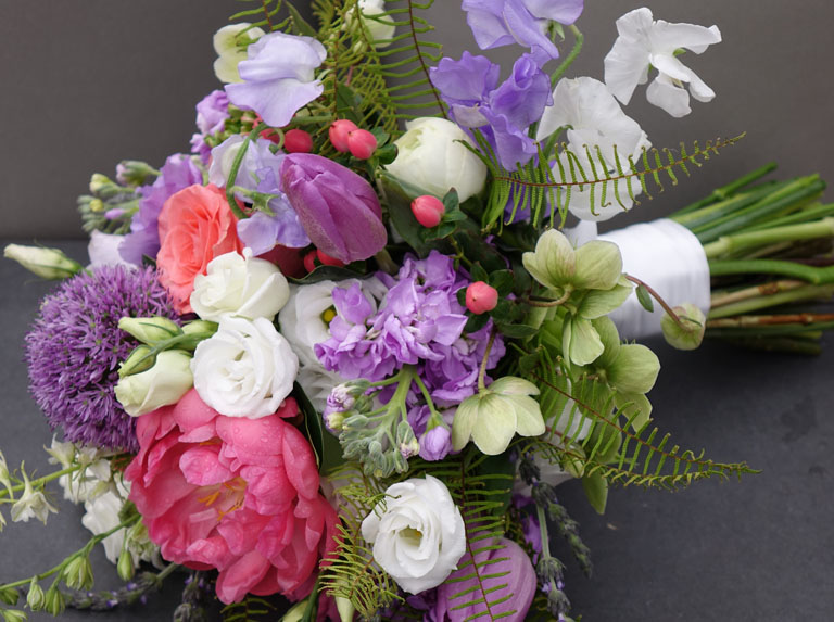Sweet Peas and Alium Sturtz and Copeland Boulder, CO