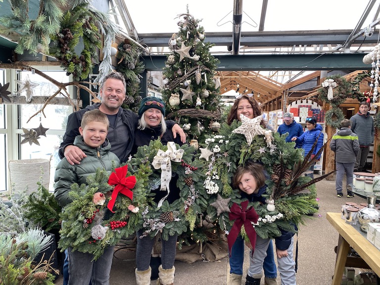 Wreath decorating class for the entire family